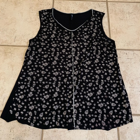 💛 E DISTA Los Angeles Sleeveless Floral Top XL - Picture 5 of 9